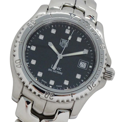 TAG Heuer タグホイヤー リンク WT111R BA0551 メンズ 腕時計 11Pダイヤモンド デイト クオーツ SS 磨き済み【中古】