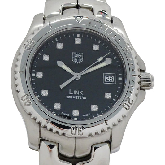 TAG Heuer タグホイヤー リンク WT111R BA0551 メンズ 腕時計 11Pダイヤモンド デイト クオーツ SS 磨き済み【中古】