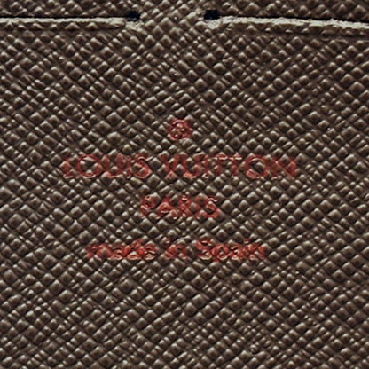 LOUIS VUITTON ルイ・ヴィトン ジッピー・ウォレット 長財布 ダミエ エベヌ ブラウン N60015 レディース メンズ 【中古】