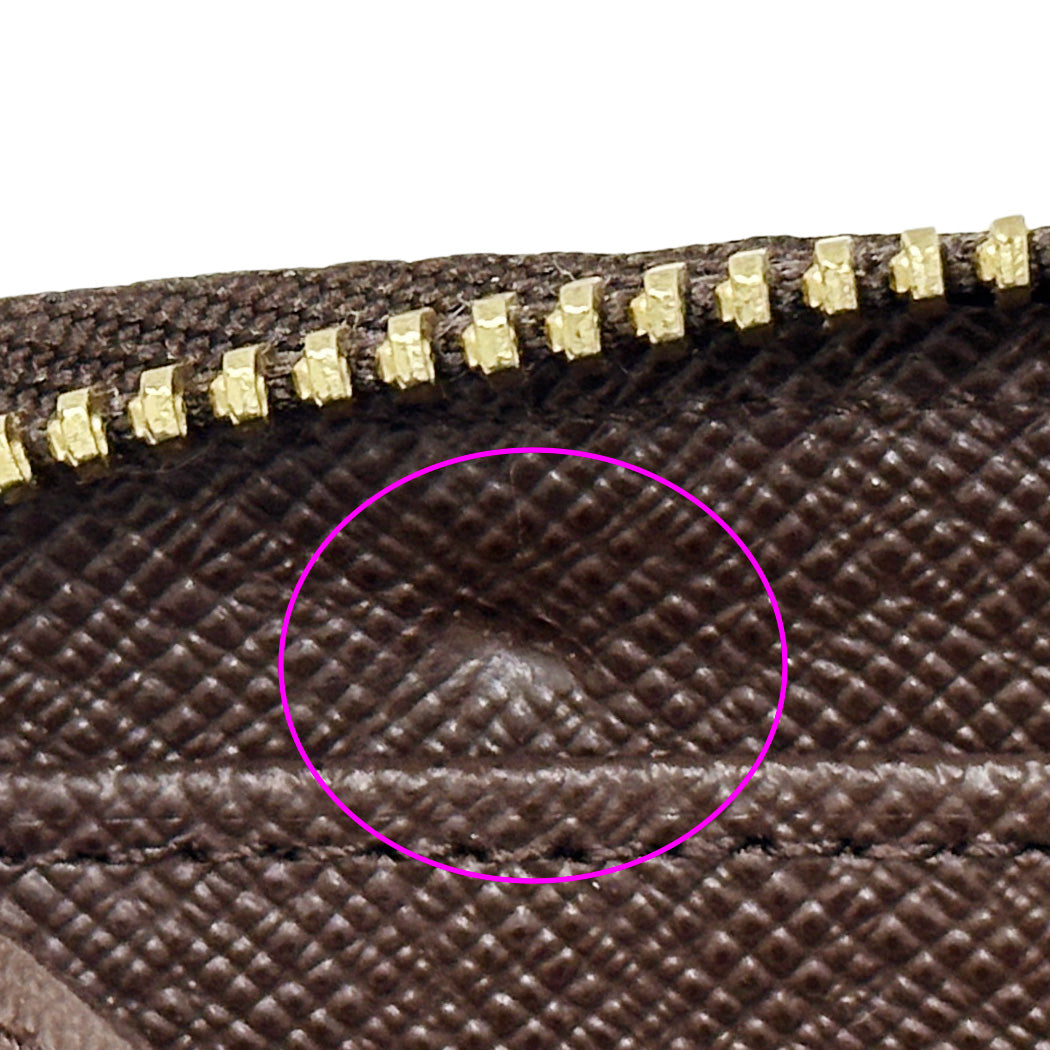 LOUIS VUITTON ルイ・ヴィトン ジッピー・ウォレット 長財布 ダミエ エベヌ ブラウン N60015 レディース メンズ 【中古】