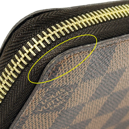 LOUIS VUITTON ルイ・ヴィトン ジッピー・ウォレット 長財布 ダミエ エベヌ ブラウン N60015 レディース メンズ 【中古】