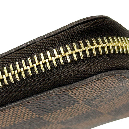 LOUIS VUITTON ルイ・ヴィトン ジッピー・ウォレット 長財布 ダミエ エベヌ ブラウン N60015 レディース メンズ 【中古】