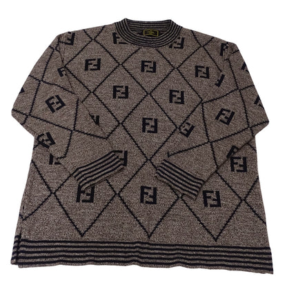 FENDI フェンディ セーター トップス ブラウン アクリル レディース メンズ 【中古】