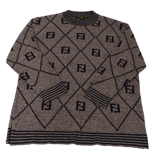FENDI フェンディ セーター トップス ブラウン アクリル レディース メンズ 【中古】