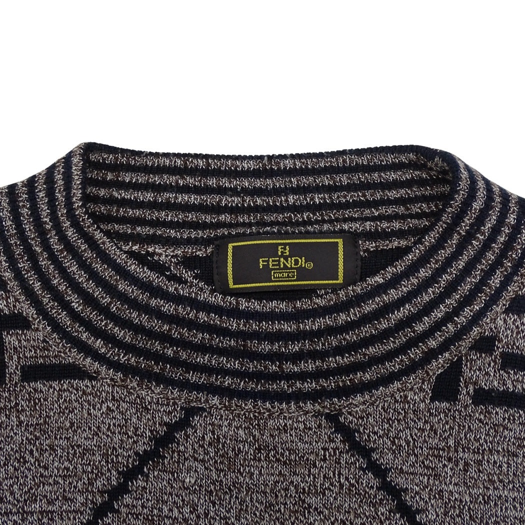 FENDI フェンディ セーター トップス ブラウン アクリル レディース メンズ 【中古】