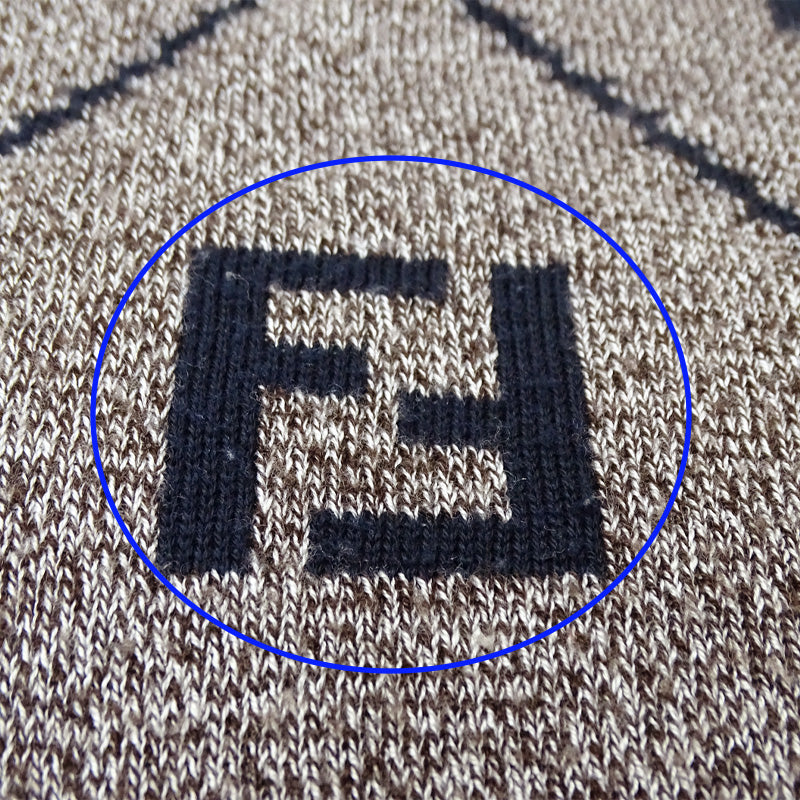 FENDI フェンディ セーター トップス ブラウン アクリル レディース メンズ 【中古】