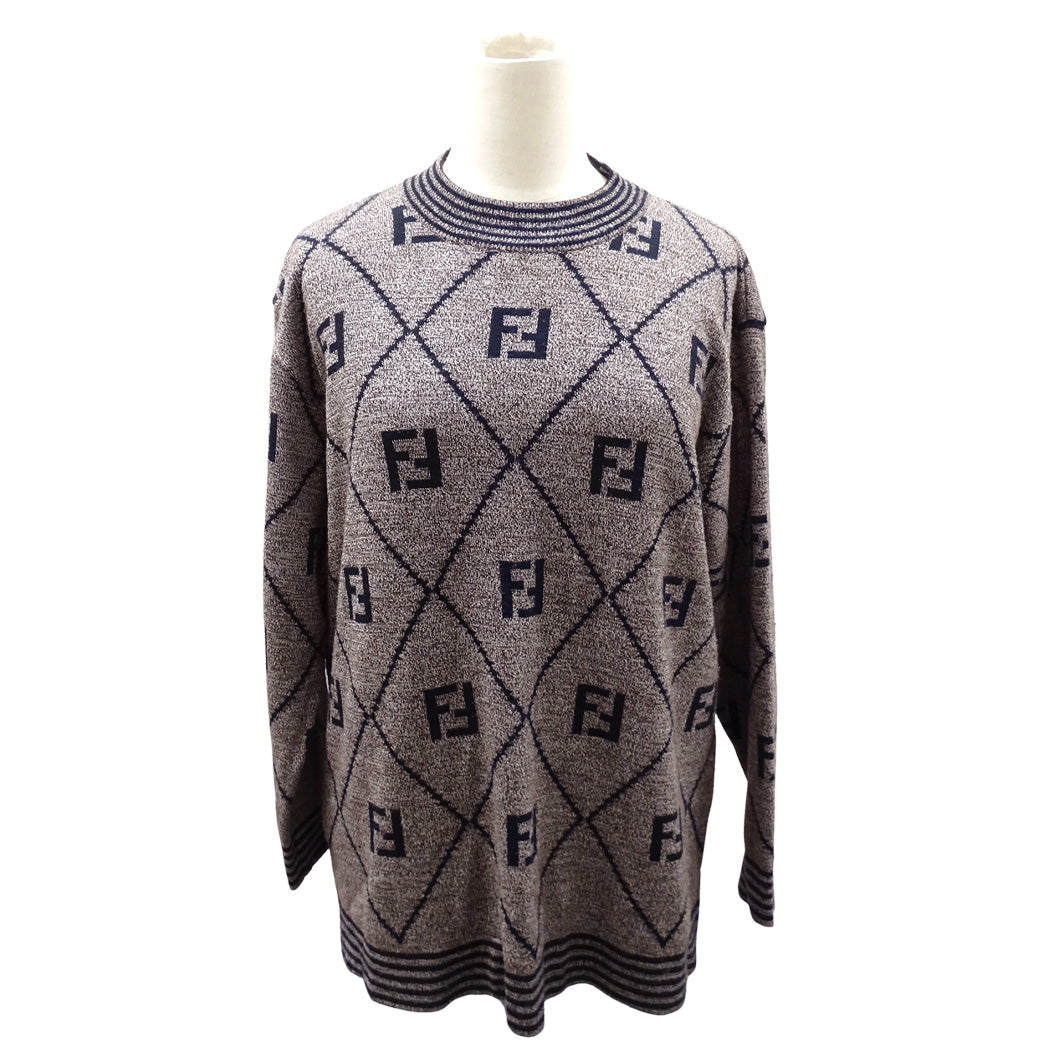 FENDI フェンディ セーター トップス ブラウン アクリル レディース メンズ 【中古】