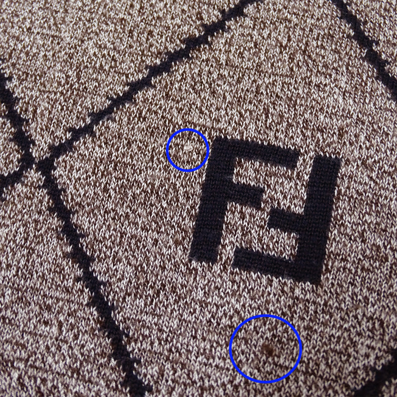 FENDI フェンディ セーター トップス ブラウン アクリル レディース メンズ 【中古】