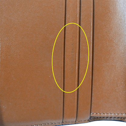 CELINE セリーヌ 二つ折り財布 トリオンフ ブラウン レザー レディース 【中古】