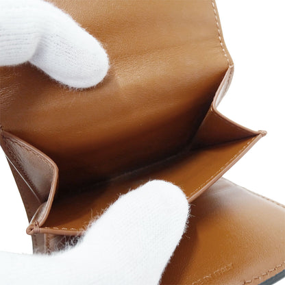 CELINE セリーヌ 二つ折り財布 トリオンフ ブラウン レザー レディース 【中古】