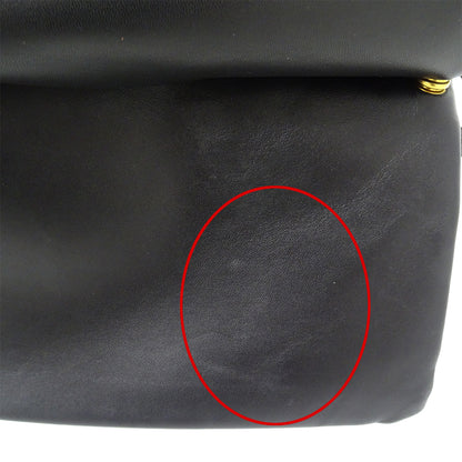 CELINE セリーヌ ショルダーバッグ トリオラージ ブラック レザー レディース 【中古】