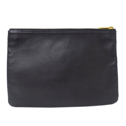 CELINE セリーヌ ショルダーバッグ トリオラージ ブラック レザー レディース 【中古】