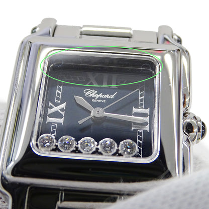 Chopard ショパール ハッピースポーツ スクエア 27/8893-23 レディース 腕時計 クオーツ QZ ステンレス ダイヤモンド 磨き済み【中古】