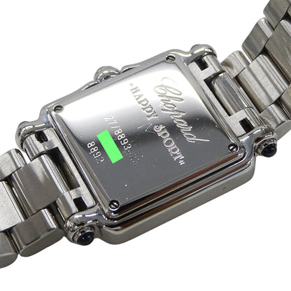 Chopard ショパール ハッピースポーツ スクエア 27/8893-23 レディース 腕時計 クオーツ QZ ステンレス ダイヤモンド 磨き済み【中古】