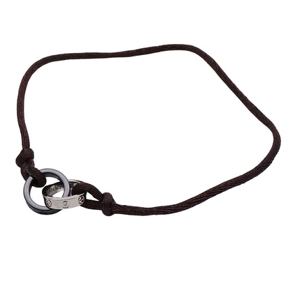Cartier カルティエ ベビーラブ LOVE ブレスレット 750WG 4Pダイヤモンド セラミック レディース 【中古】