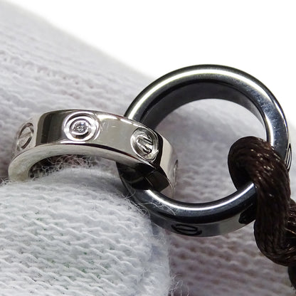 Cartier カルティエ ベビーラブ LOVE ブレスレット 750WG 4Pダイヤモンド セラミック レディース 【中古】