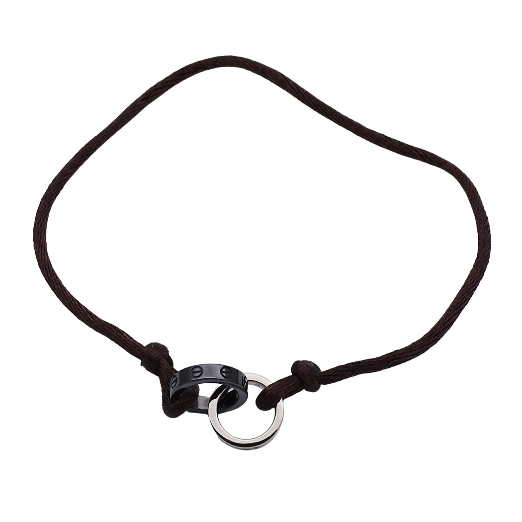 Cartier カルティエ ベビーラブ LOVE ブレスレット 750WG 4Pダイヤモンド セラミック レディース 【中古】
