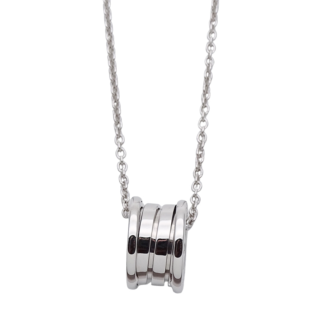 BVLGARI ブルガリ B-zero1 ビーゼロワン ネックレス 750WG レディース 磨き済み【中古】