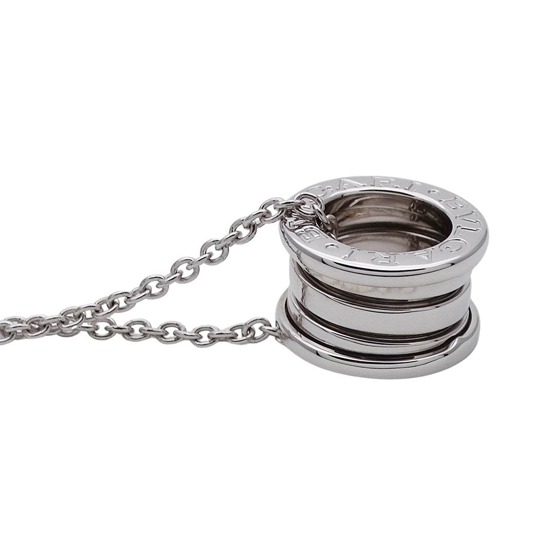 BVLGARI ブルガリ B-zero1 ビーゼロワン ネックレス 750WG レディース 磨き済み【中古】