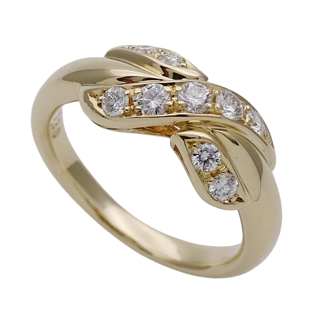 POLA ポーラ リング 指輪 750YG ダイヤモンド D0.30 約11号 レディース 磨き済み【中古】