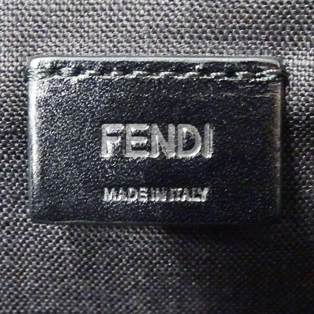FENDI フェンディ クラッチ・セカンドバッグ チャコールグレー レザー レディース メンズ 【中古】