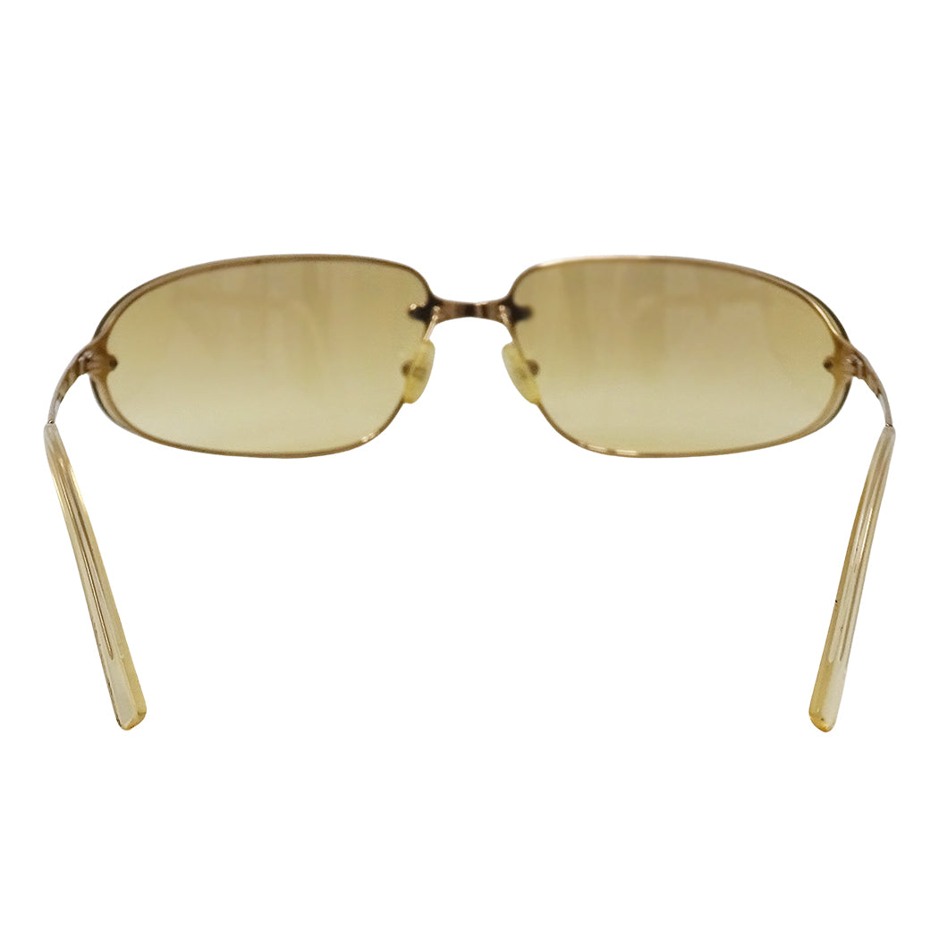 PRADA プラダ サングラス ゴールド ベージュ SPR56D メンズ 【中古】