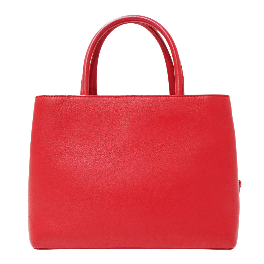 FENDI フェンディ プチ・トゥージュール 2wayバッグ レッド レザー レディース 【中古】