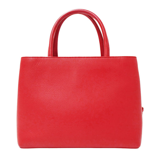 FENDI フェンディ プチ・トゥージュール 2wayバッグ レッド レザー レディース 【中古】