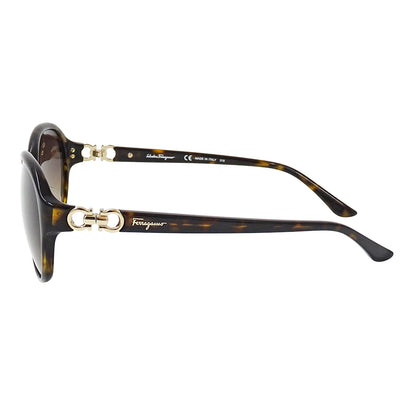 Ferragamo フェラガモ サングラス ガンチーニ ブラウン SF804SA レディース 【中古】