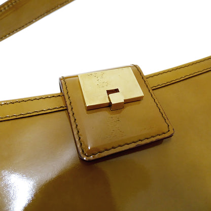 Ferragamo フェラガモ ショルダーバッグ ライトブラウン EE-21 1816 エナメル レディース 【中古】