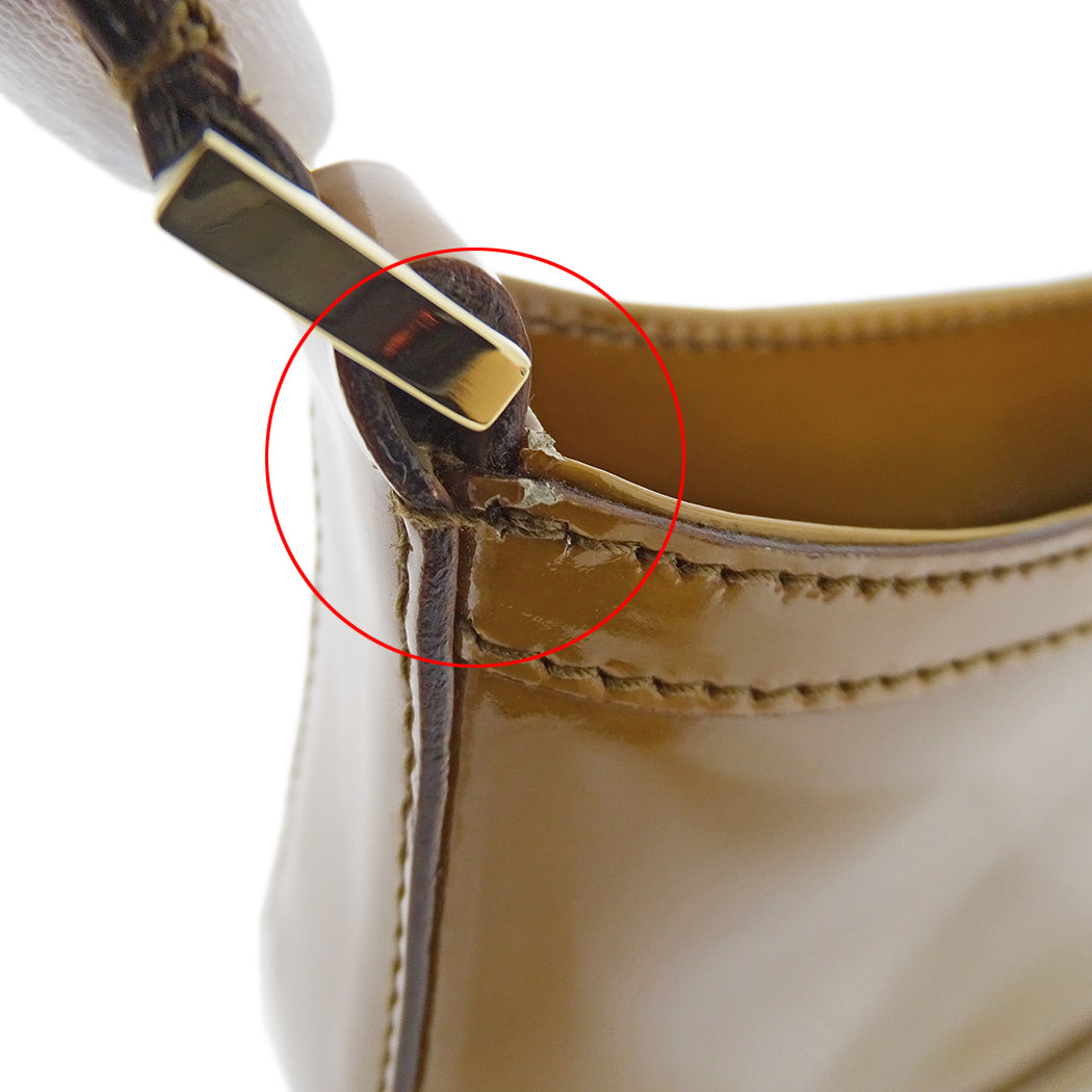 Ferragamo フェラガモ ショルダーバッグ ライトブラウン EE-21 1816 エナメル レディース 【中古】