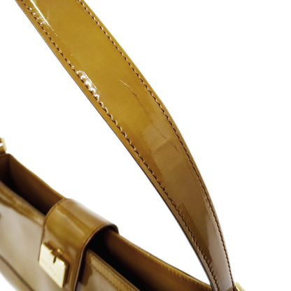 Ferragamo フェラガモ ショルダーバッグ ライトブラウン EE-21 1816 エナメル レディース 【中古】