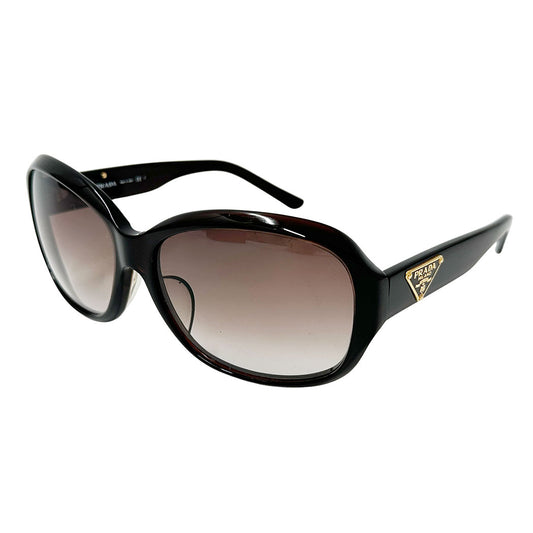 PRADA プラダ サングラス ダークブラウン SPR10N アセテート レディース 【中古】