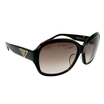 PRADA プラダ サングラス ダークブラウン SPR10N アセテート レディース 【中古】