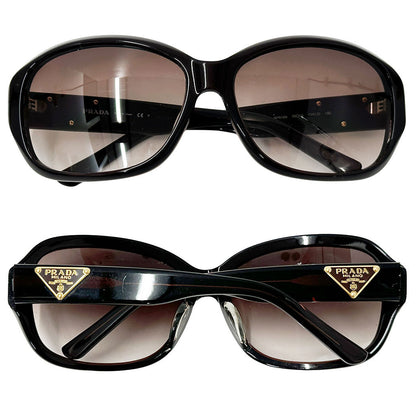 PRADA プラダ サングラス ダークブラウン SPR10N アセテート レディース 【中古】