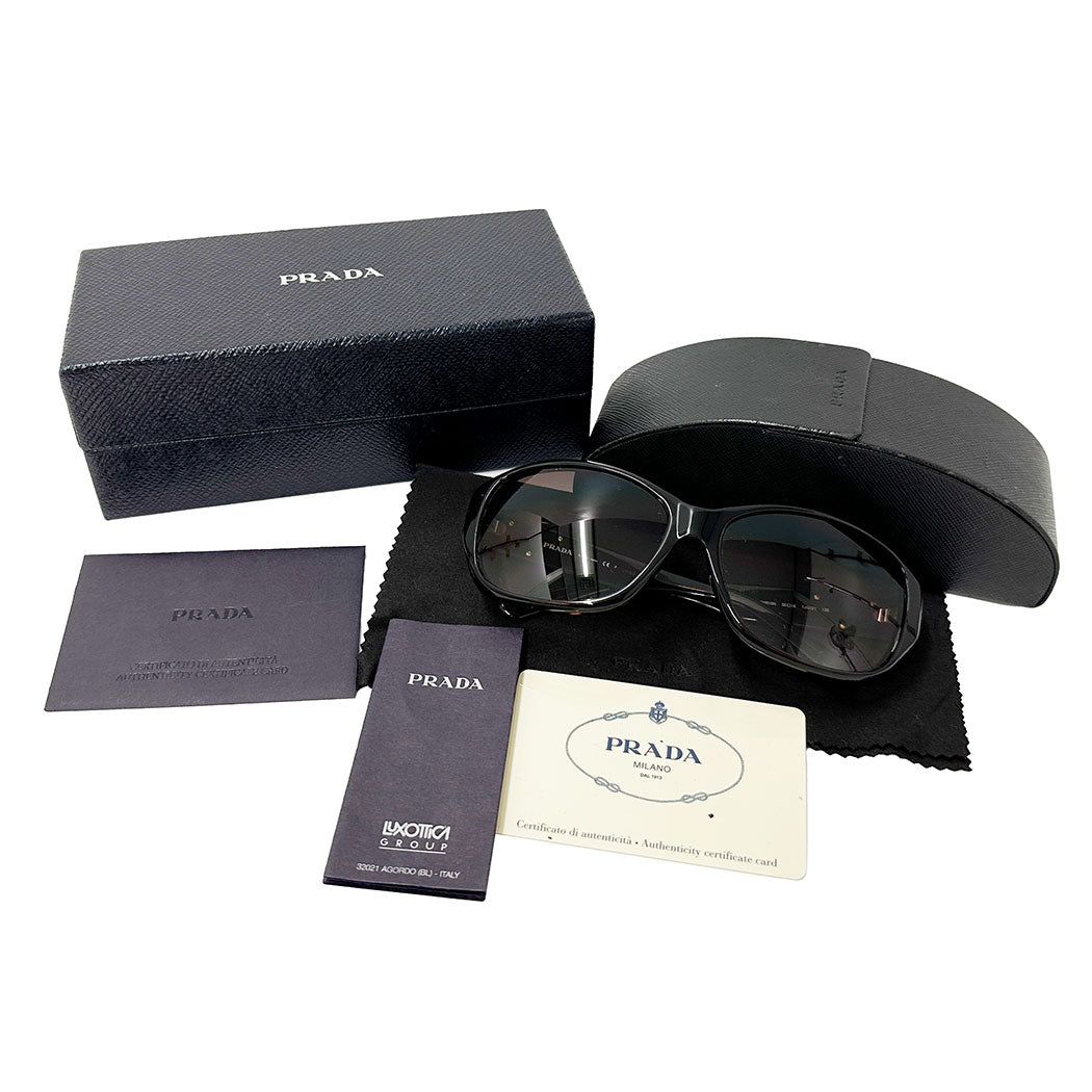PRADA プラダ サングラス ダークブラウン SPR10N アセテート レディース 【中古】