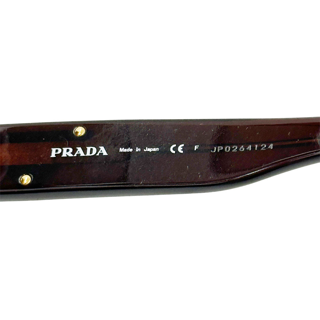 PRADA プラダ サングラス ダークブラウン SPR10N アセテート レディース 【中古】