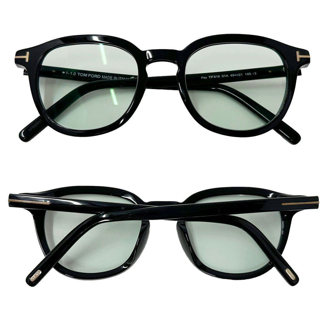 TOM FORD トムフォード パックス サングラス ブラック グリーンレンズ TF816 アセテート レディース メンズ 【中古】