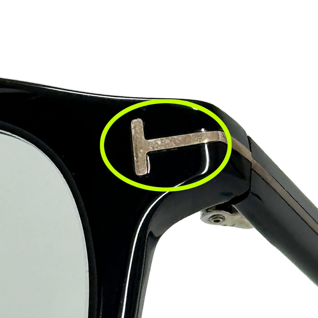 TOM FORD トムフォード パックス サングラス ブラック グリーンレンズ TF816 アセテート レディース メンズ 【中古】
