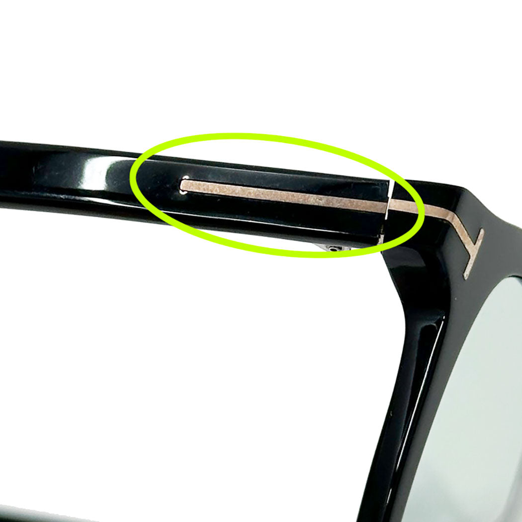 TOM FORD トムフォード パックス サングラス ブラック グリーンレンズ TF816 アセテート レディース メンズ 【中古】