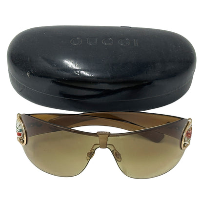 GUCCI グッチ サングラス ホースビット フローラ ブラウン シェード GG2746S レディース 【中古】