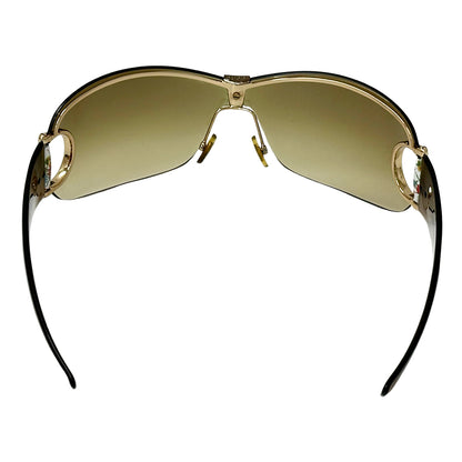 GUCCI グッチ サングラス ホースビット フローラ ブラウン シェード GG2746S レディース 【中古】