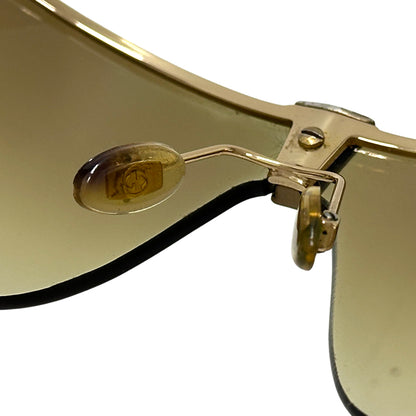 GUCCI グッチ サングラス ホースビット フローラ ブラウン シェード GG2746S レディース 【中古】