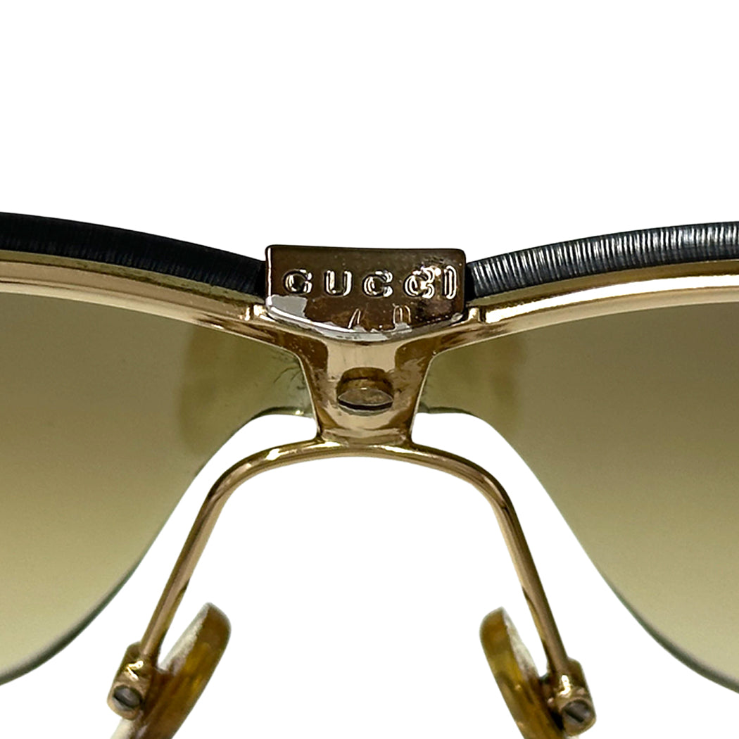 GUCCI グッチ サングラス ホースビット フローラ ブラウン シェード GG2746S レディース 【中古】