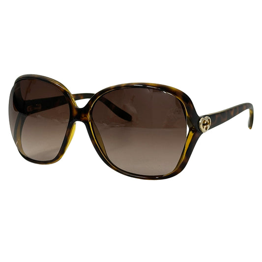 GUCCI グッチ ラブリー サングラス ブラウン GG3500/S レディース 【中古】