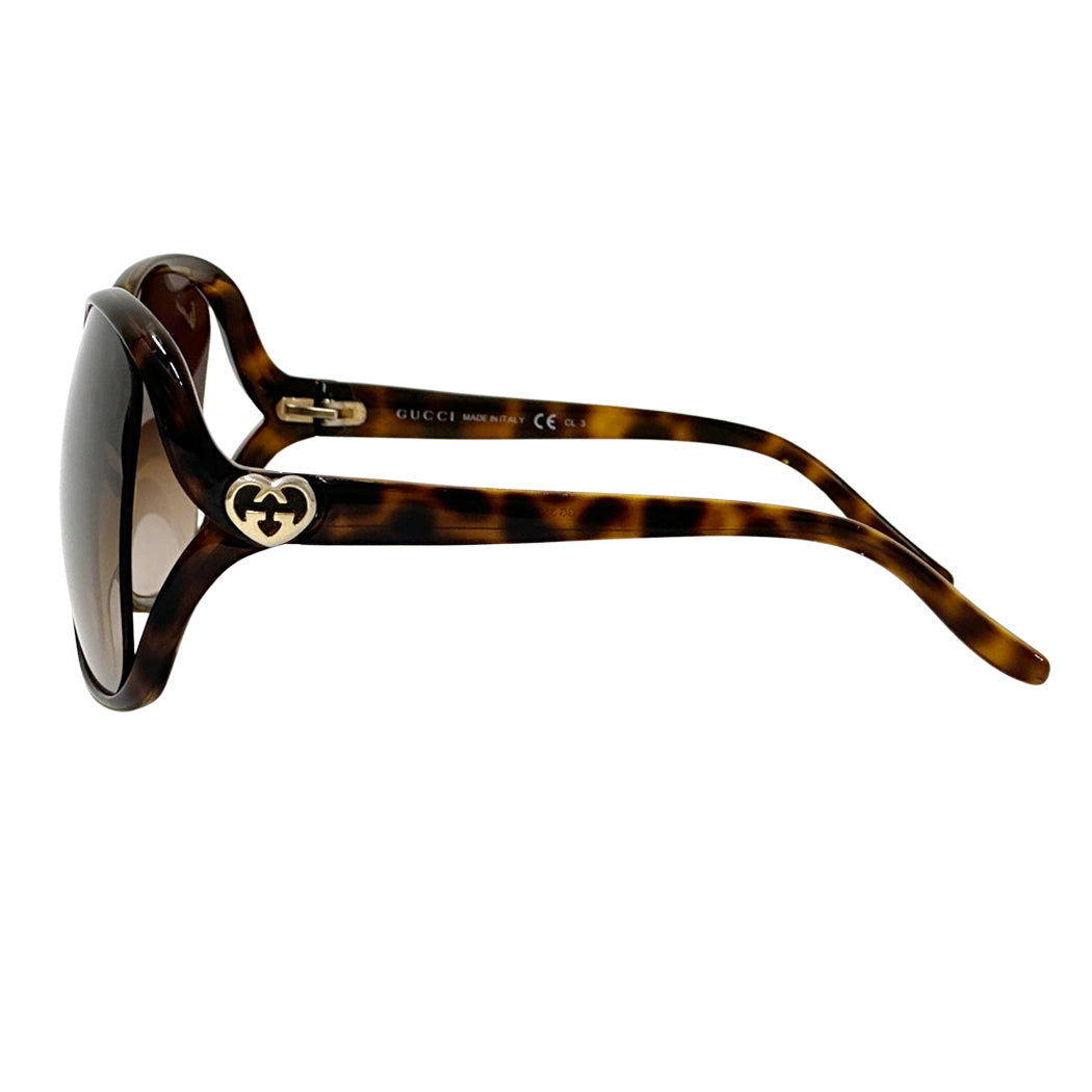 GUCCI グッチ ラブリー サングラス ブラウン GG3500/S レディース 【中古】
