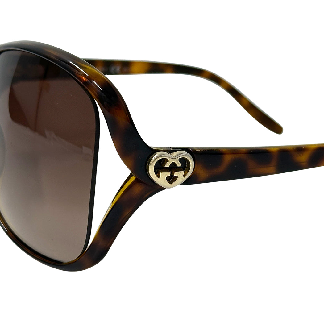 GUCCI グッチ ラブリー サングラス ブラウン GG3500/S レディース 【中古】