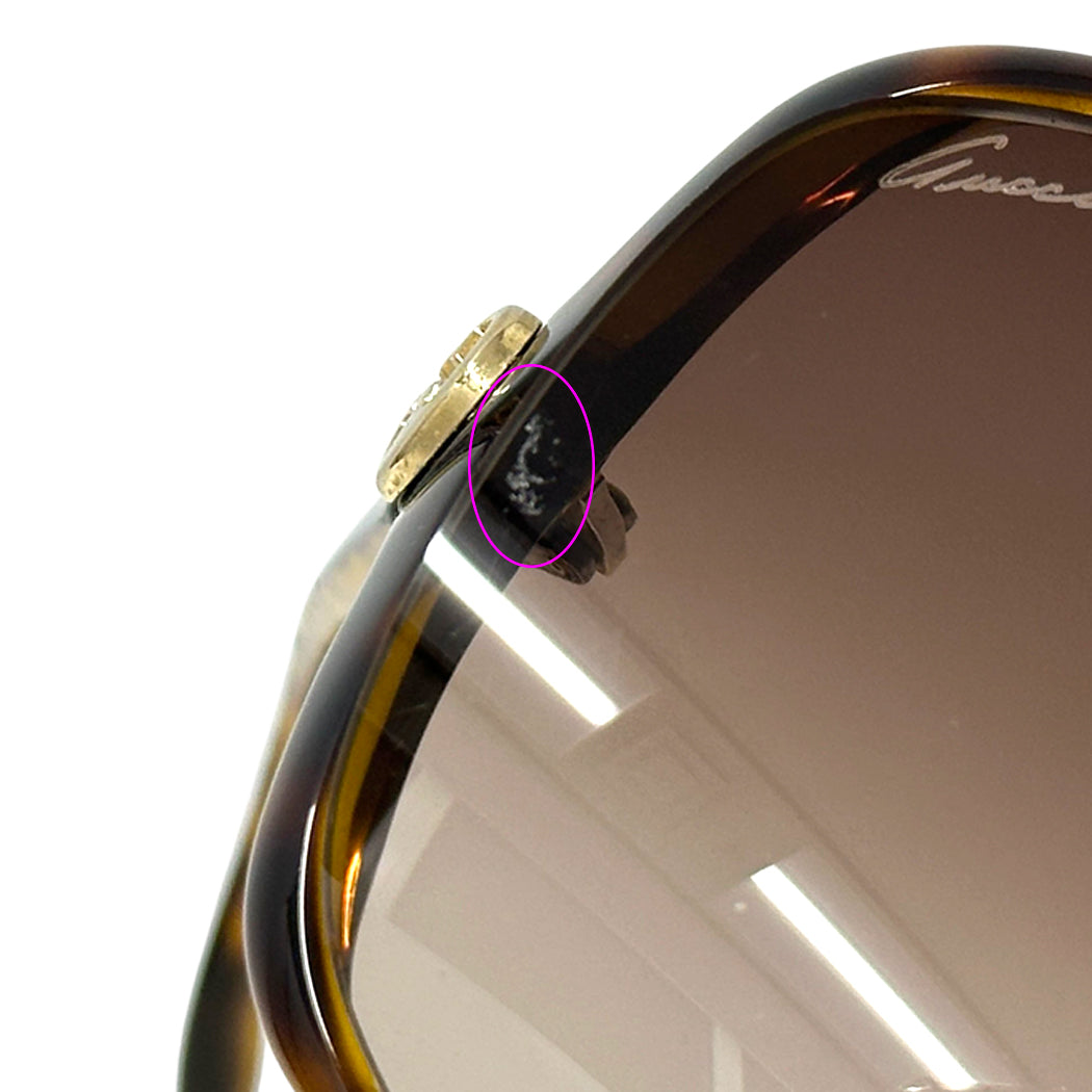 GUCCI グッチ ラブリー サングラス ブラウン GG3500/S レディース 【中古】