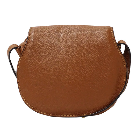 Chloe クロエ マーシー サドルバッグ ショルダーバッグ ブラウン レザー レディース 【中古】