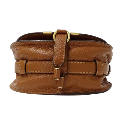 Chloe クロエ マーシー サドルバッグ ショルダーバッグ ブラウン レザー レディース 【中古】